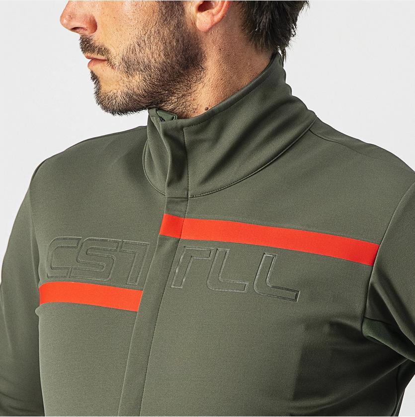 castelli castelli giacca transition 2 jacket verdemilitare rosso