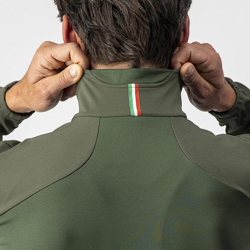 castelli castelli giacca transition 2 jacket verdemilitare rosso