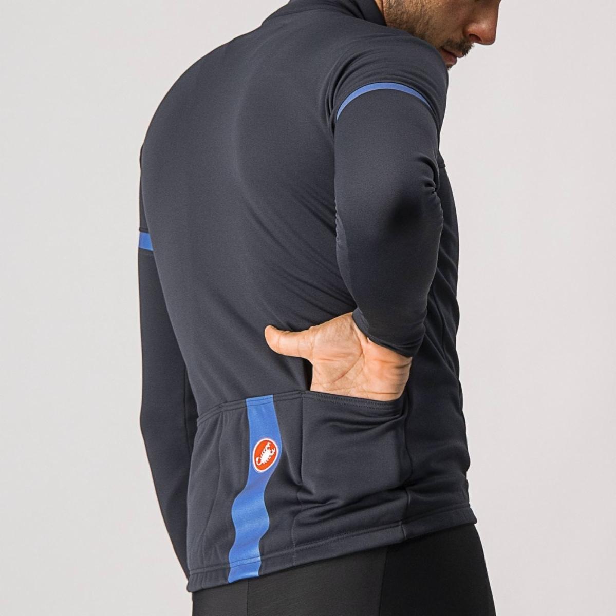 castelli castelli fondo 2 jersey fz - light black/blue reflex - foto 3