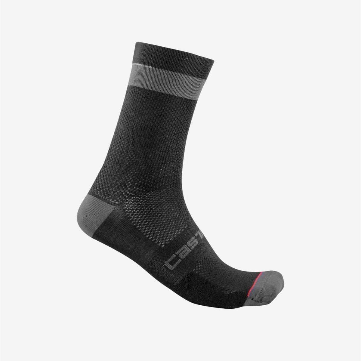 castelli castelli alpha 18 sock - black/dark gray