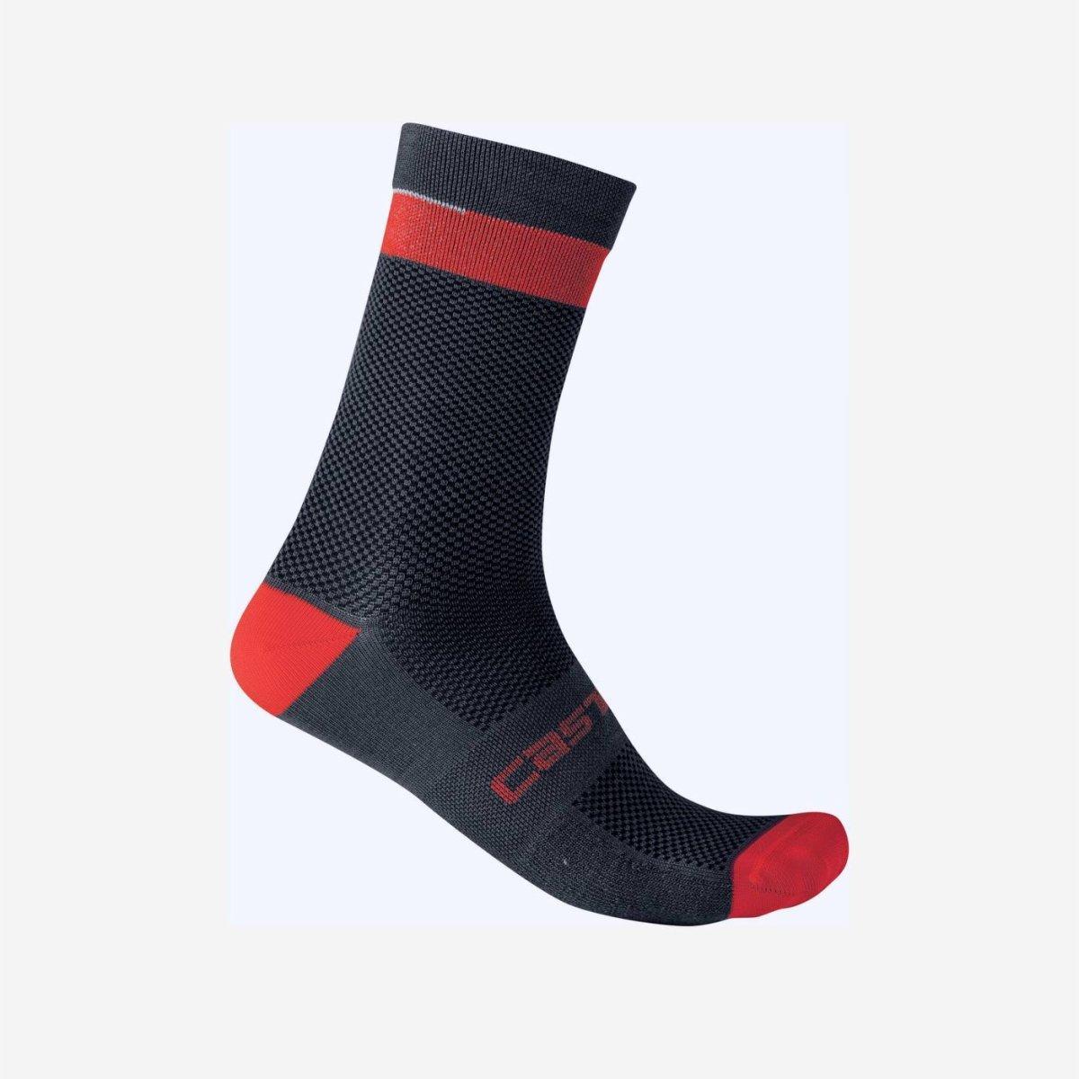 castelli castelli alpha 18 sock - savile blue/red