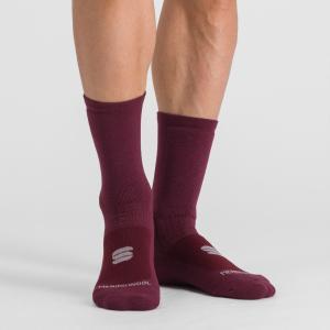 Merino wool 18 socks - red wine black