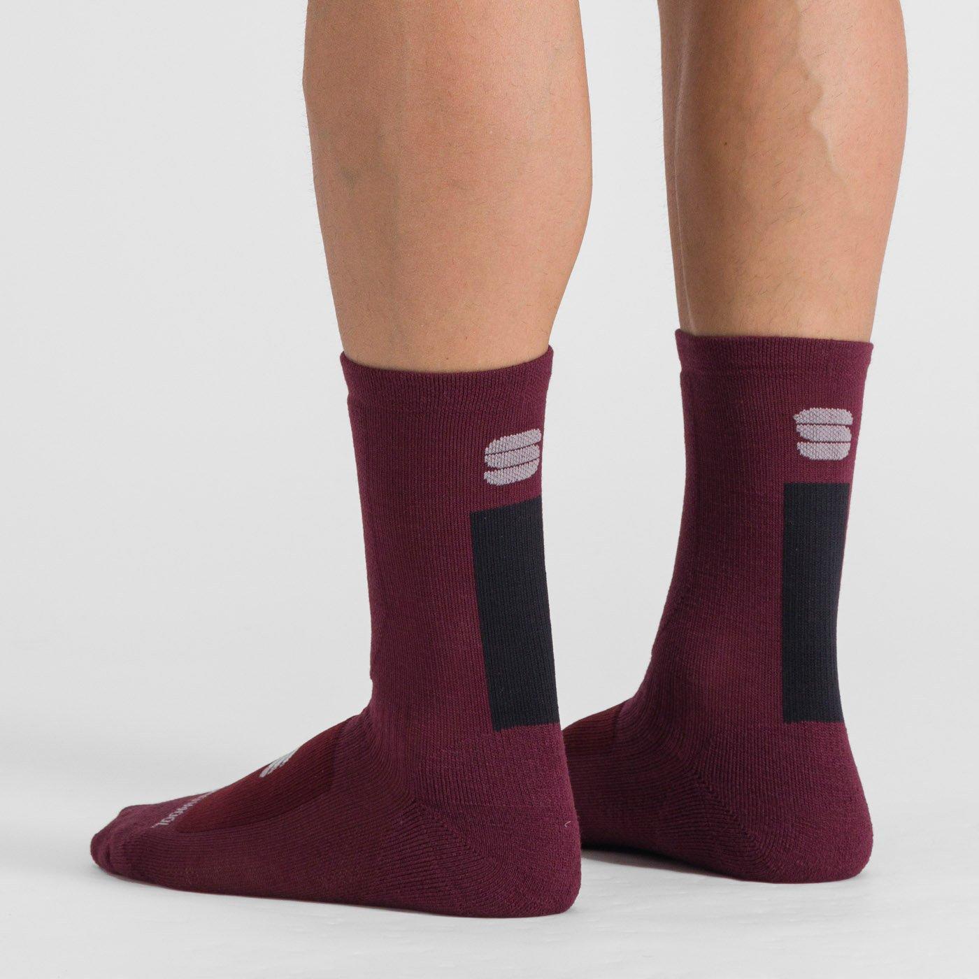 sportful sportful merino wool 18 socks - red wine black - foto 3