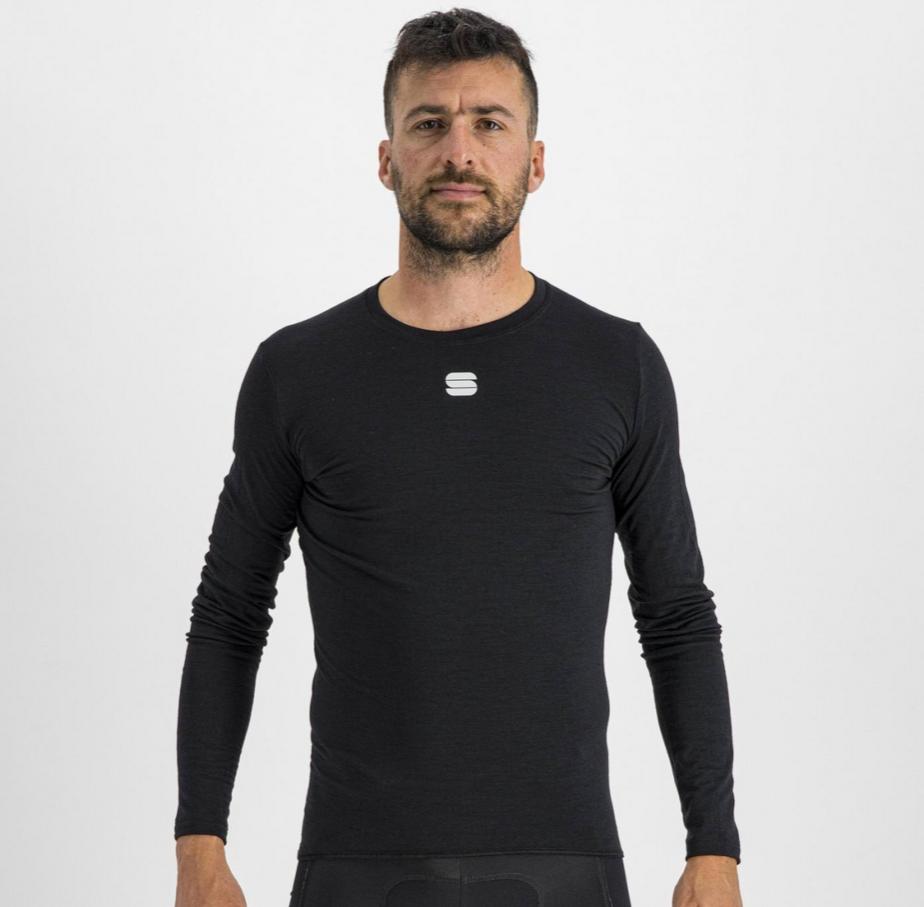 sportful sportful maglia merino layer tee ls nero