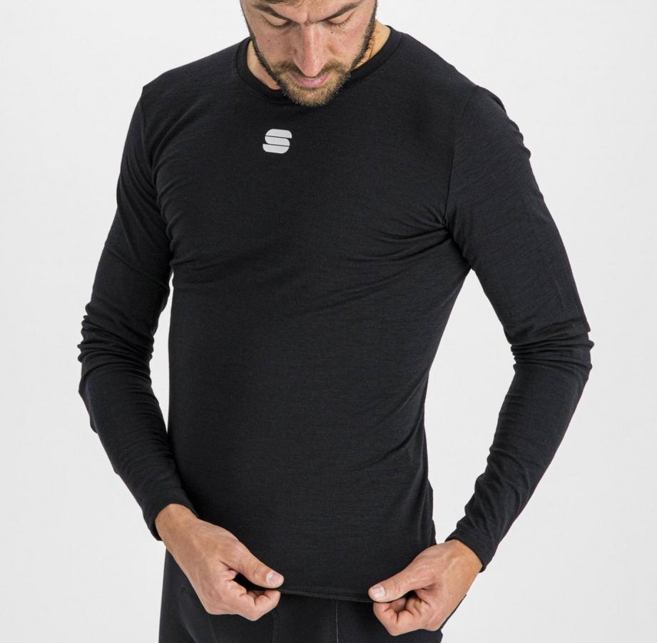 sportful sportful maglia merino layer tee ls nero