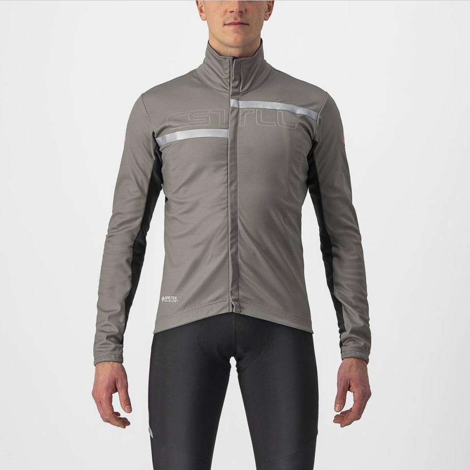 castelli castelli giacca transition 2 jacket grigio nikel - silver