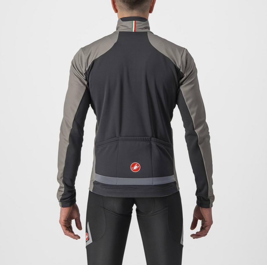 castelli castelli giacca transition 2 jacket grigio nikel - silver