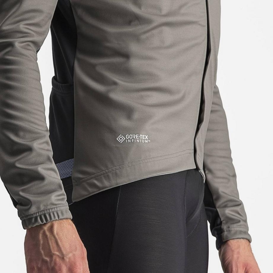 castelli castelli giacca transition 2 jacket grigio nikel - silver