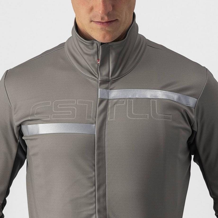 castelli castelli giacca transition 2 jacket grigio nikel - silver