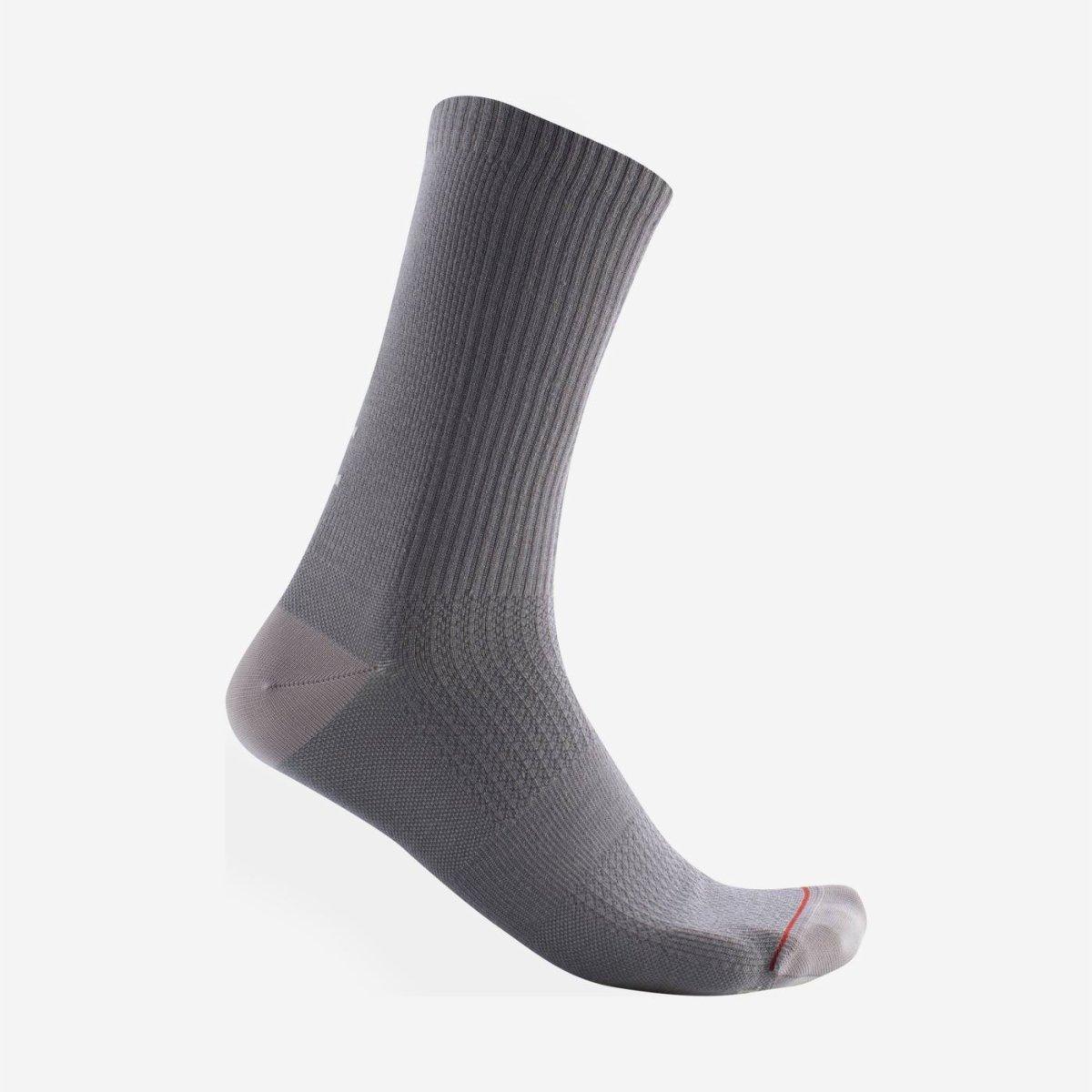 castelli castelli bandito 18 sock - nickel gray 4520540-064