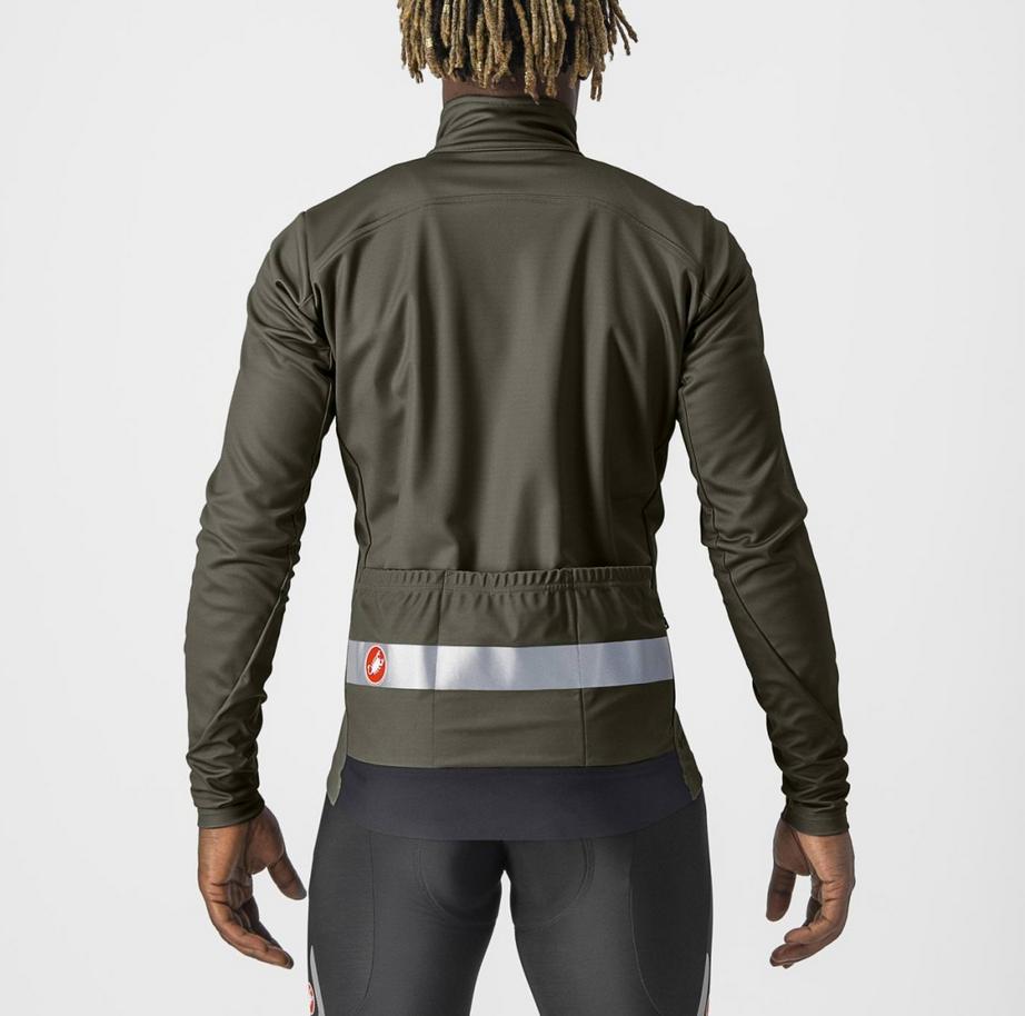 castelli castelli giacca raddoppia 3 jkt verde militare - silver