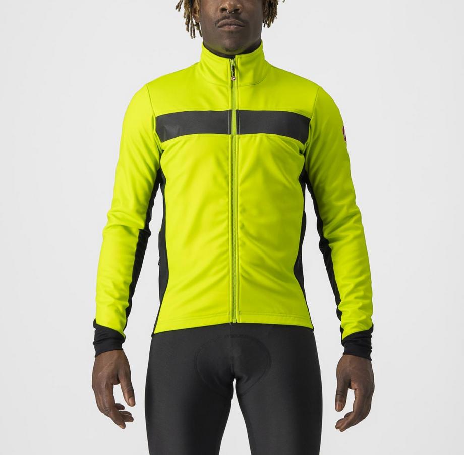 castelli castelli giacca raddoppia 3 jkt giallo fluo' nero reflex