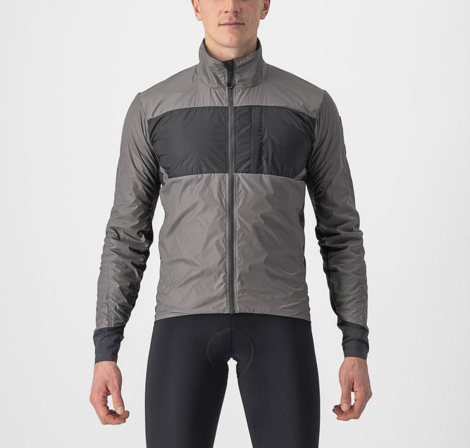 castelli castelli giacca unlimited puffy jkt grigio nero