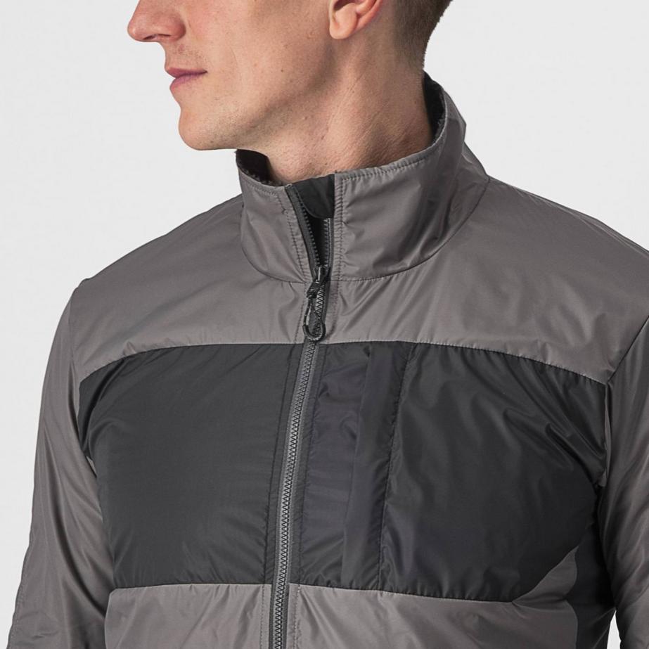 castelli castelli giacca unlimited puffy jkt grigio nero