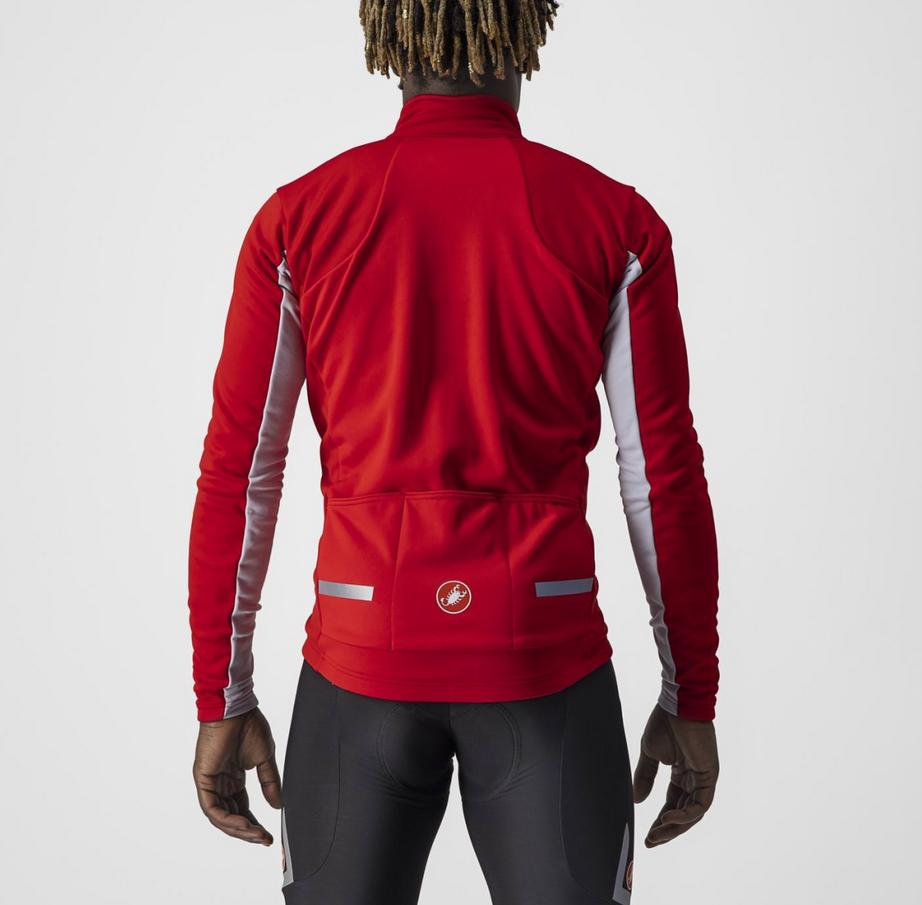 castelli castelli giacca mortirolo 6s jacket rosso grigio