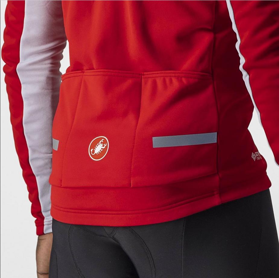 castelli castelli giacca mortirolo 6s jacket rosso grigio