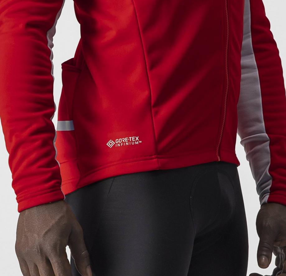 castelli castelli giacca mortirolo 6s jacket rosso grigio