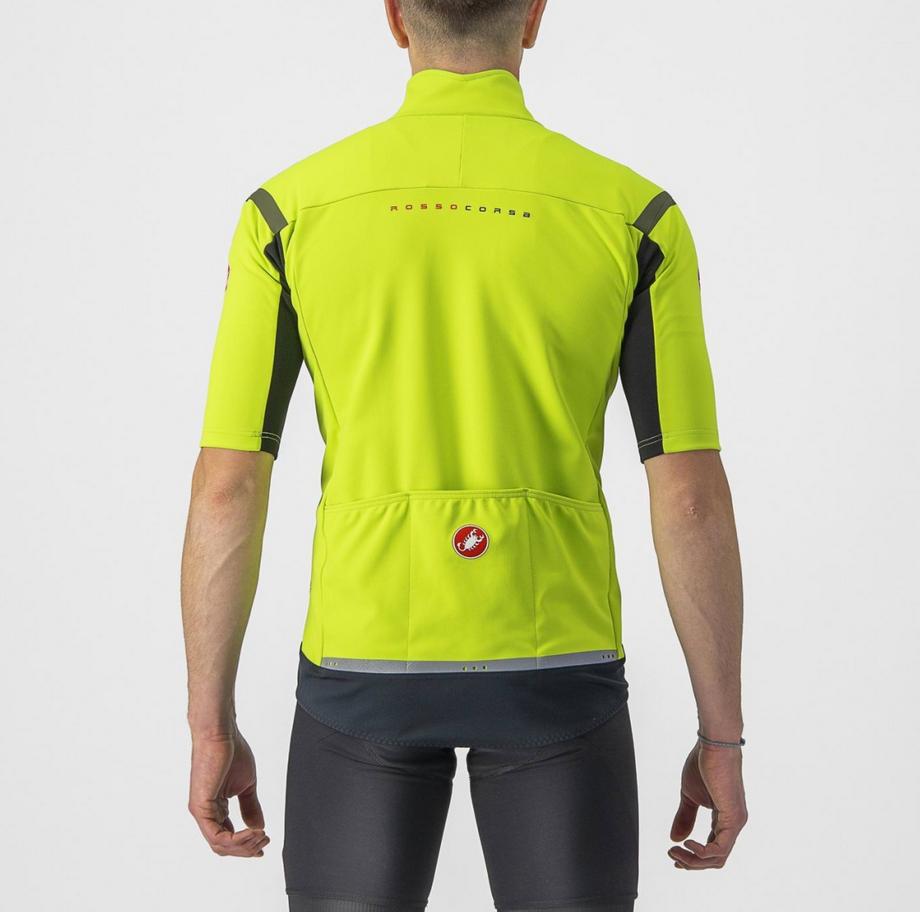 castelli castelli giacca gabba ros 2 - electric lime/dark gray