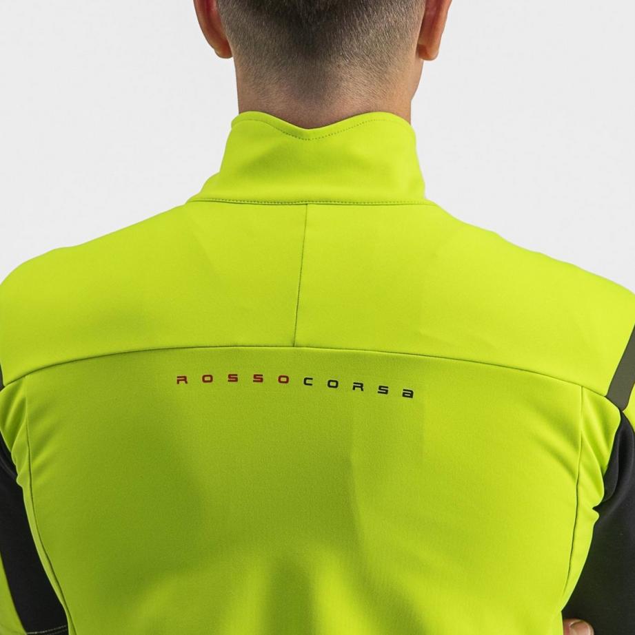 castelli castelli giacca gabba ros 2 - electric lime/dark gray