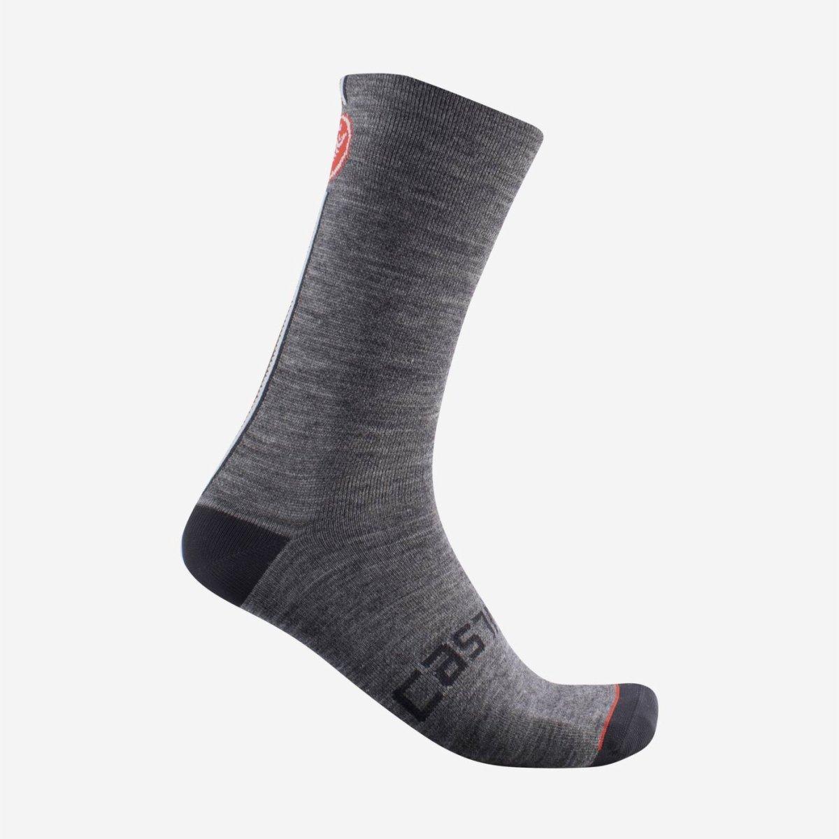 castelli castelli racing stripe 18sock - dark gray