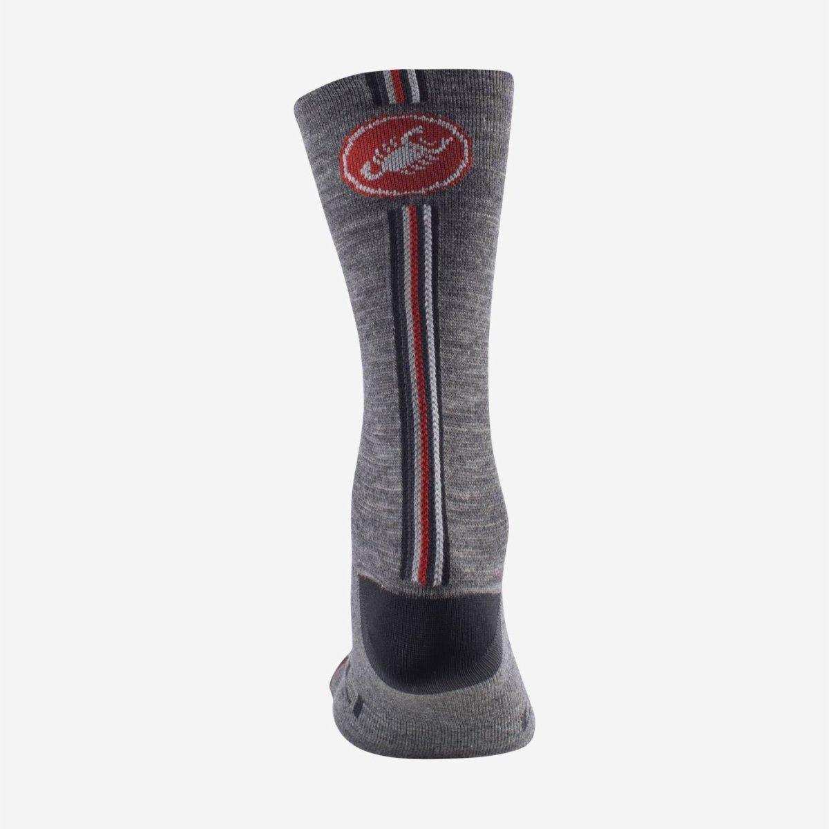 castelli castelli racing stripe 18sock - dark gray