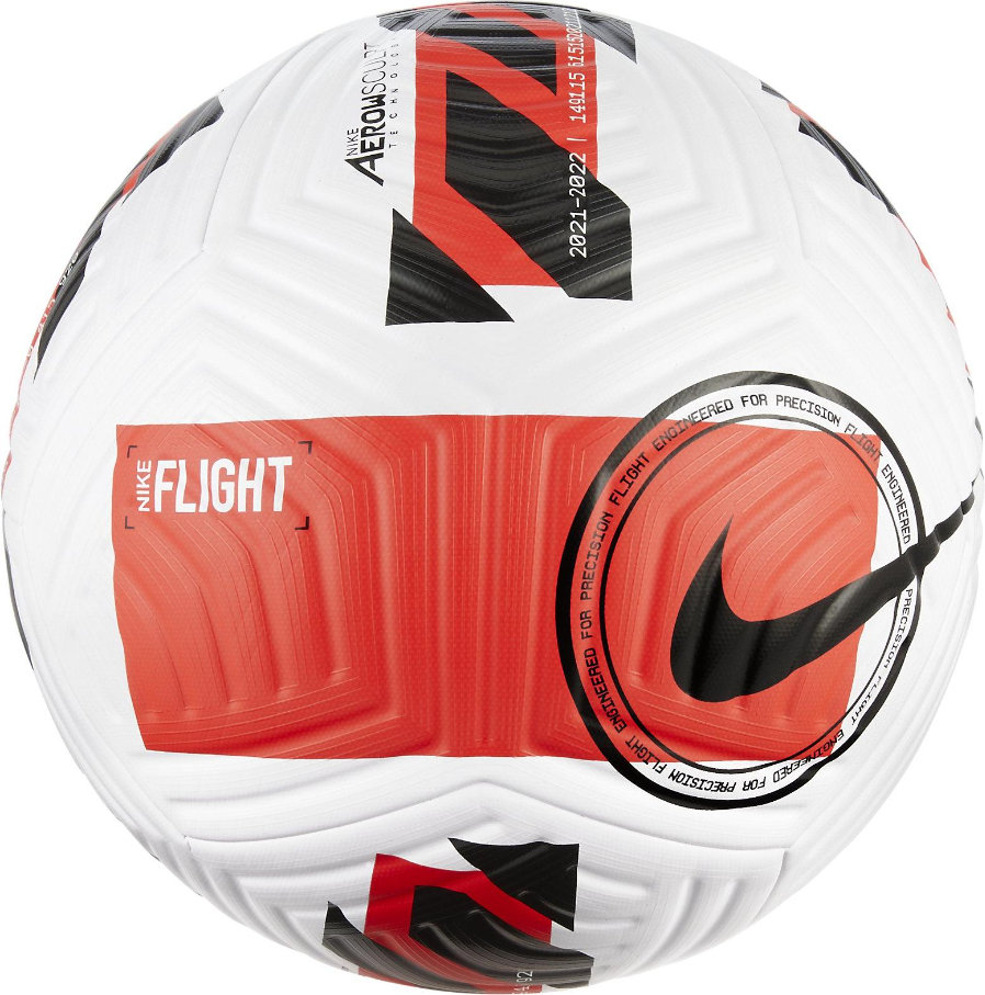 NIKE PALLONE FLIGHT - WHITE/BRIGHT CRIMSON DC1496-100 