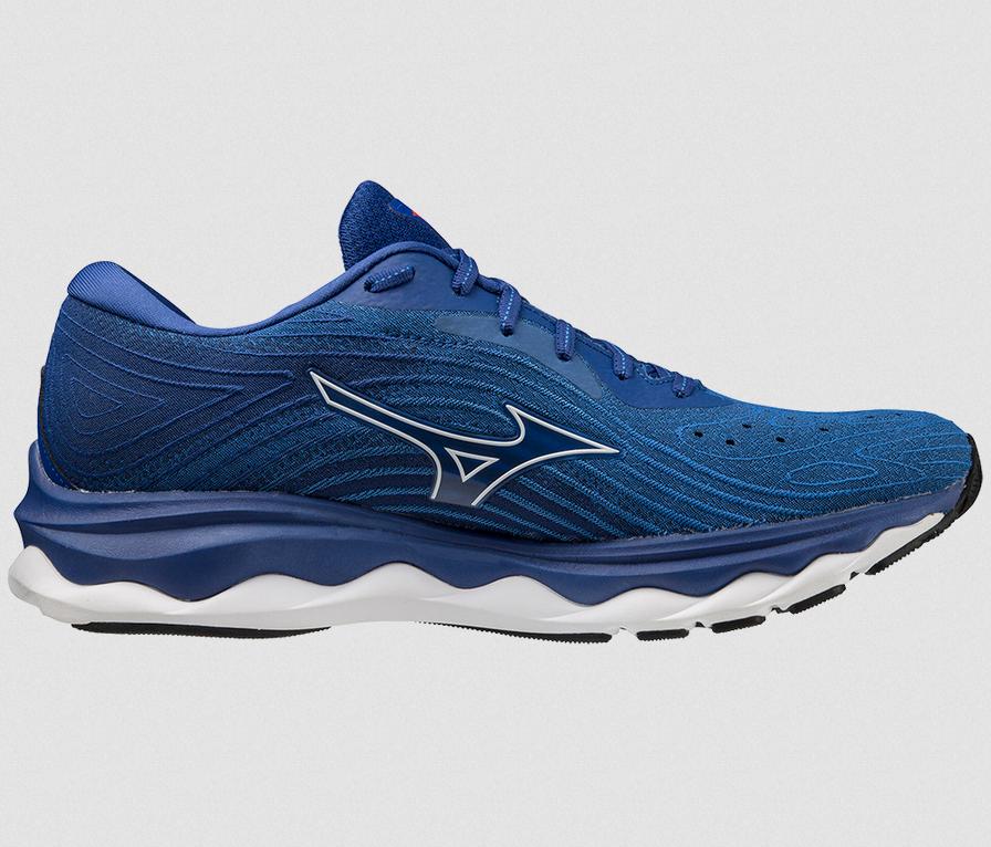 mizuno mizuno scarpa running wave sky6 uomo blu elettrico