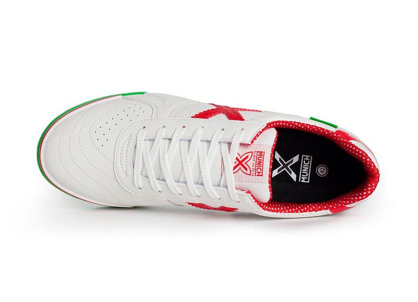 munich munich scarpa indoor  g-3 profit 311 bianco rosso verde