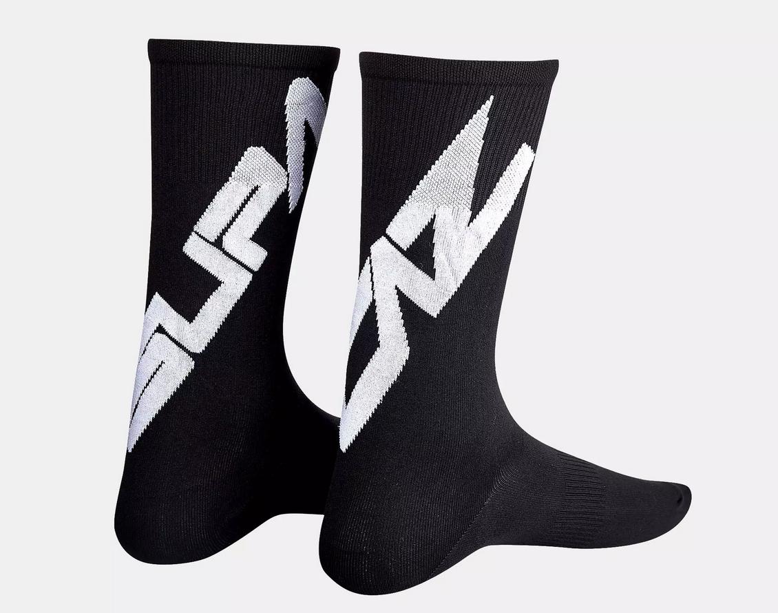 specialized specialized calza tagged sock nero bianco