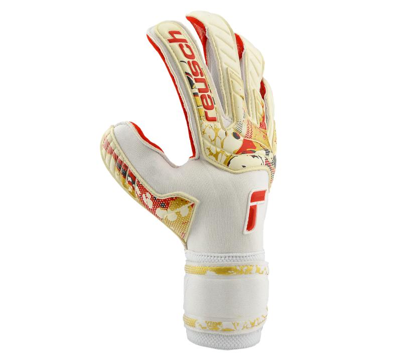 reusch reusch guanti attrakt gold x glueprint white/gold