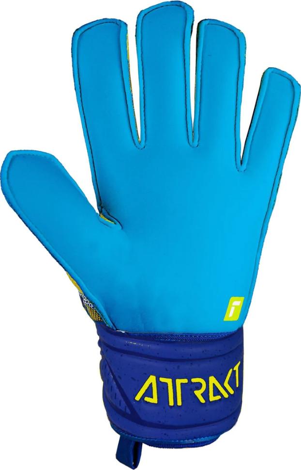 reusch reusch guanti attrakt solid jr. - true blue/gold