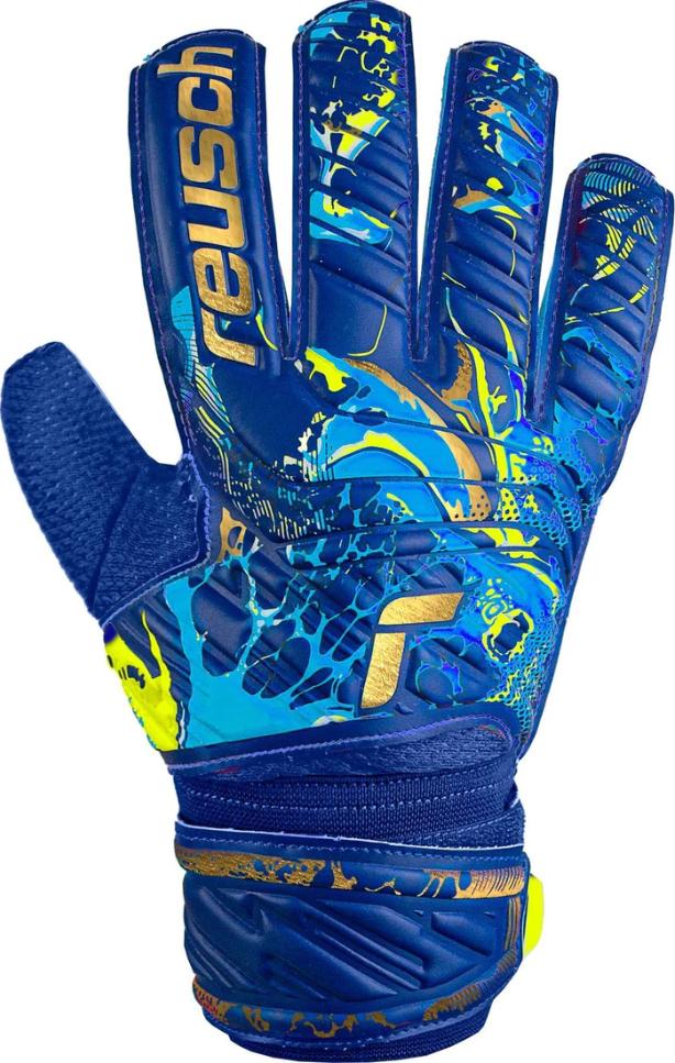 reusch reusch guanti attrakt solid jr. - true blue/gold