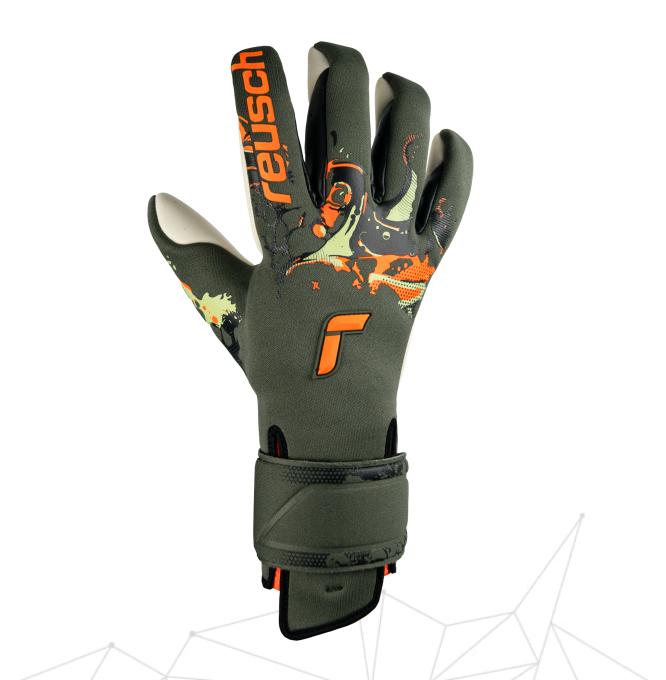 reusch reusch guanti pure contact gold x adapt. verde - arancio fluo'