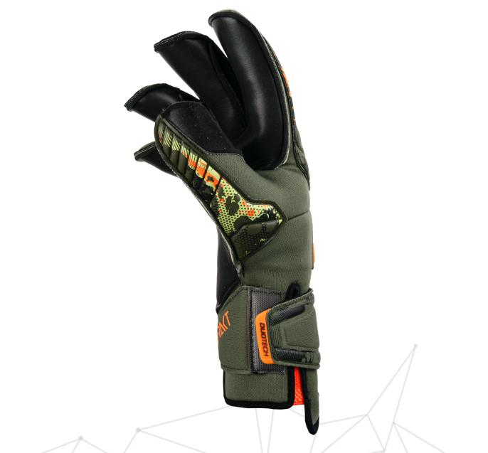 reusch reusch guanti attrakt duo evo. adapt. verde - arancio fluo'