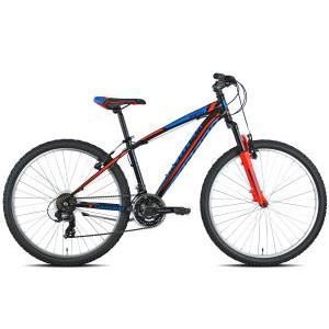 Bici 595 earth 46 tz500 21v v-brk - nero/rosso