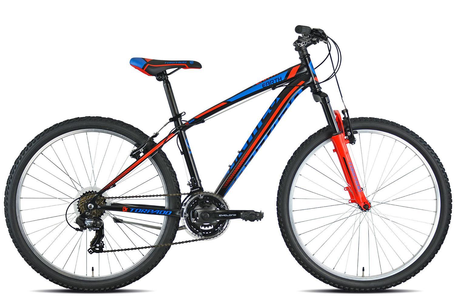 torpado torpado bici 595 earth 46 tz500 21v v-brk - nero/rosso