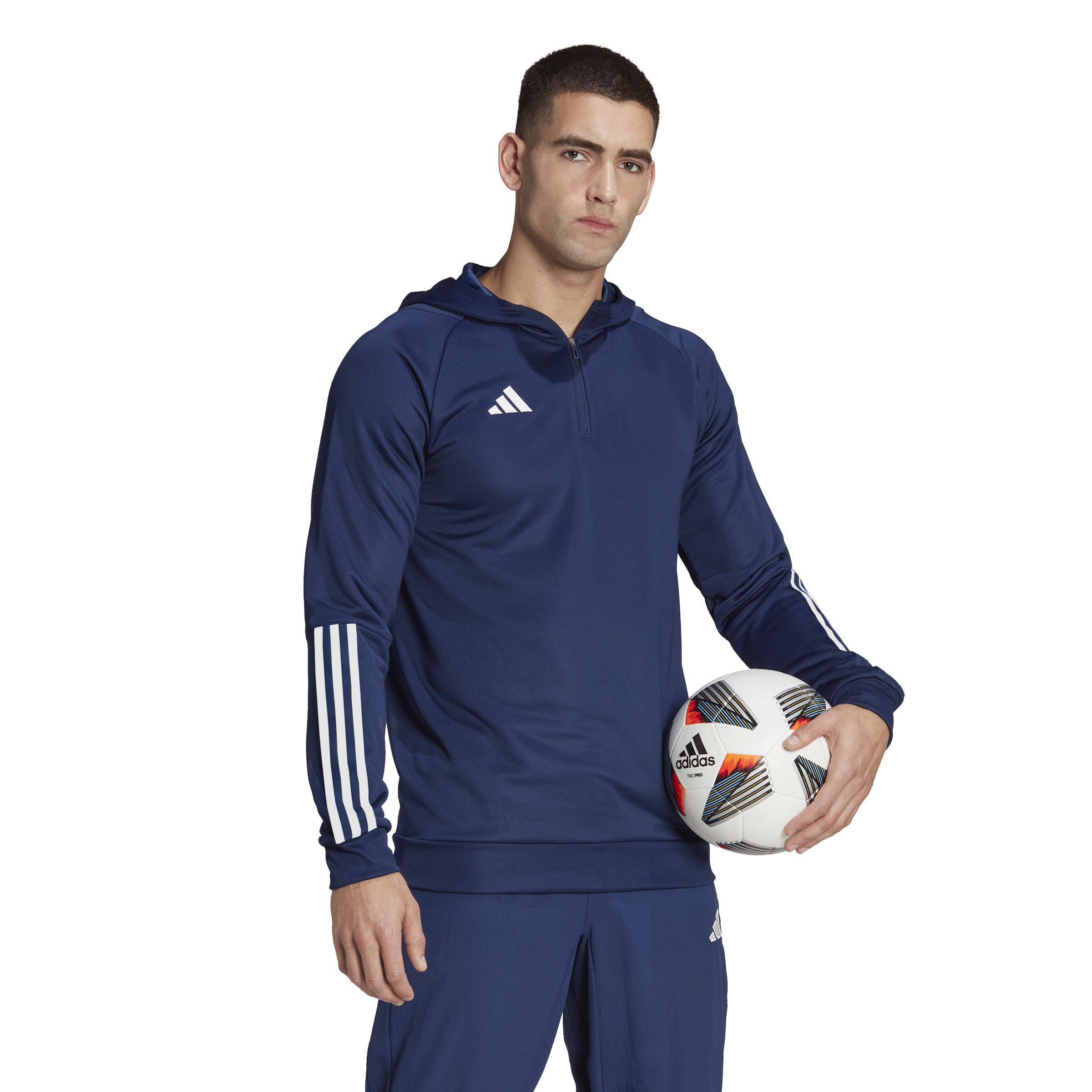 ADIDAS TIRO 23 FELPA CON CAPPUCCIO UOMO BLU SCURO HK8056