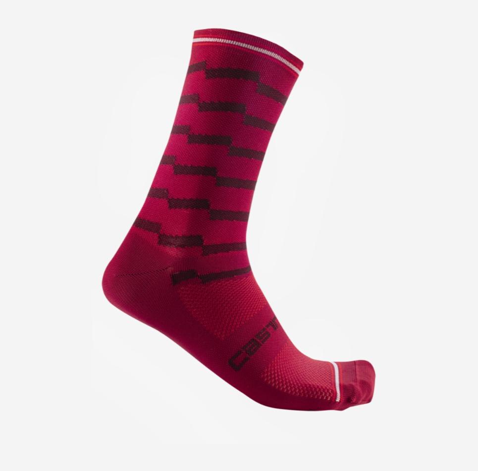 castelli castelli calza unlimited 18 sock - dark red/bordeaux - foto 1