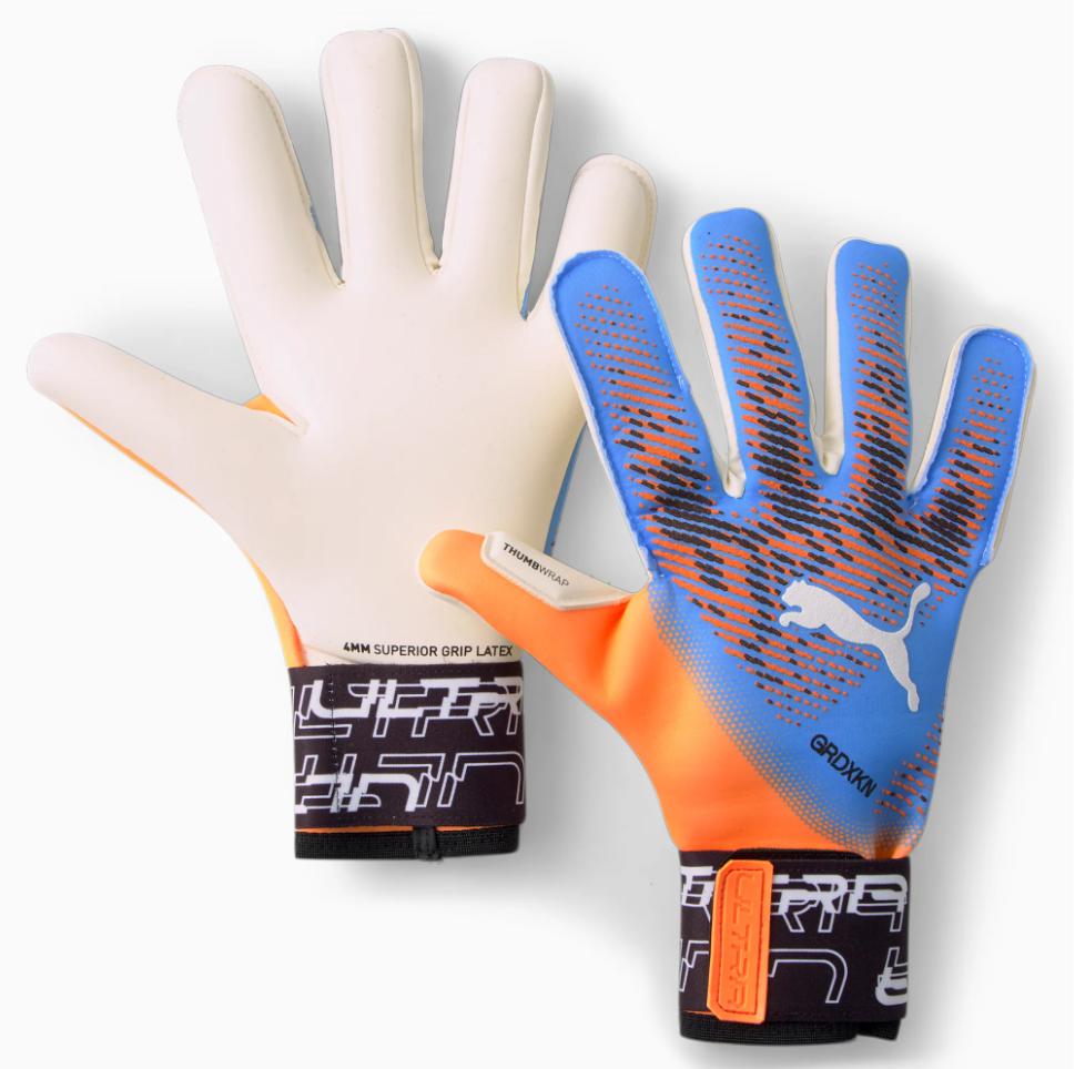 puma puma guanti portiere ultra flex sleeve ultra orange/blue glimmer