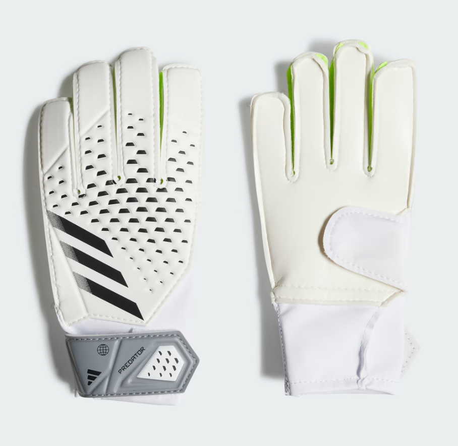 ADIDAS GUANTI PORTIERE PREDATOR BAMBINO DA GARA E ALLENAMENTO  BIANCO IA0859