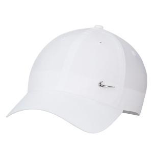 Cappello con visiera club swoosh bianco