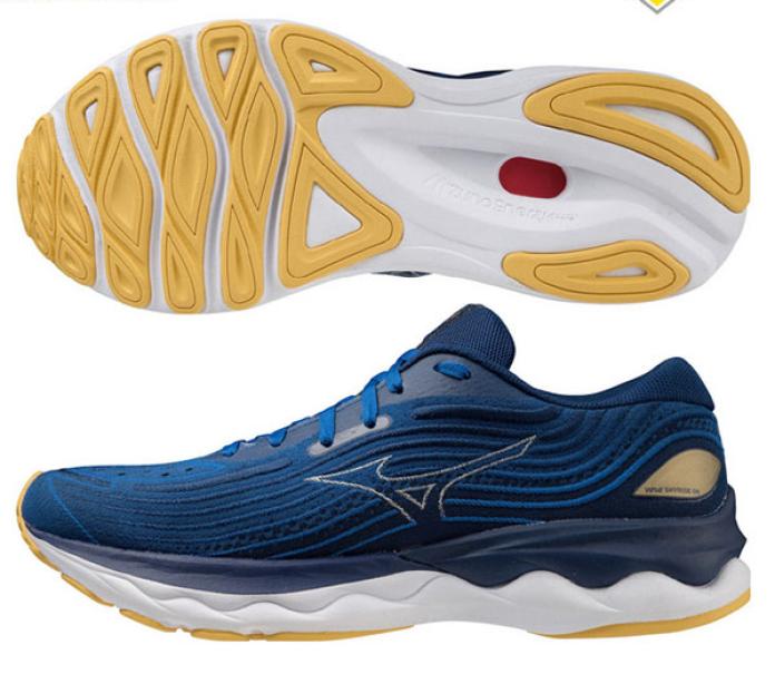 mizuno mizuno scarpa running wave skyrise - french blue azzurro