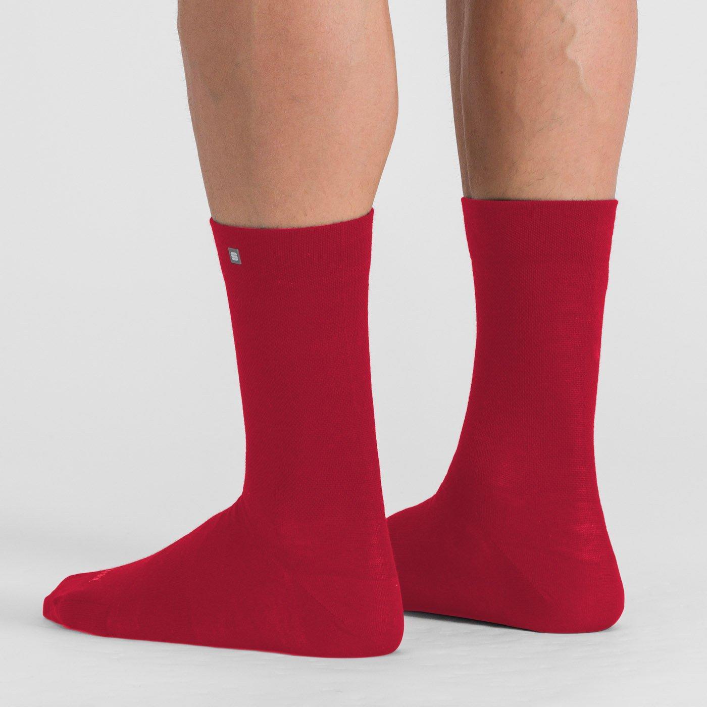 sportful sportful matchy wool  socks - tango red