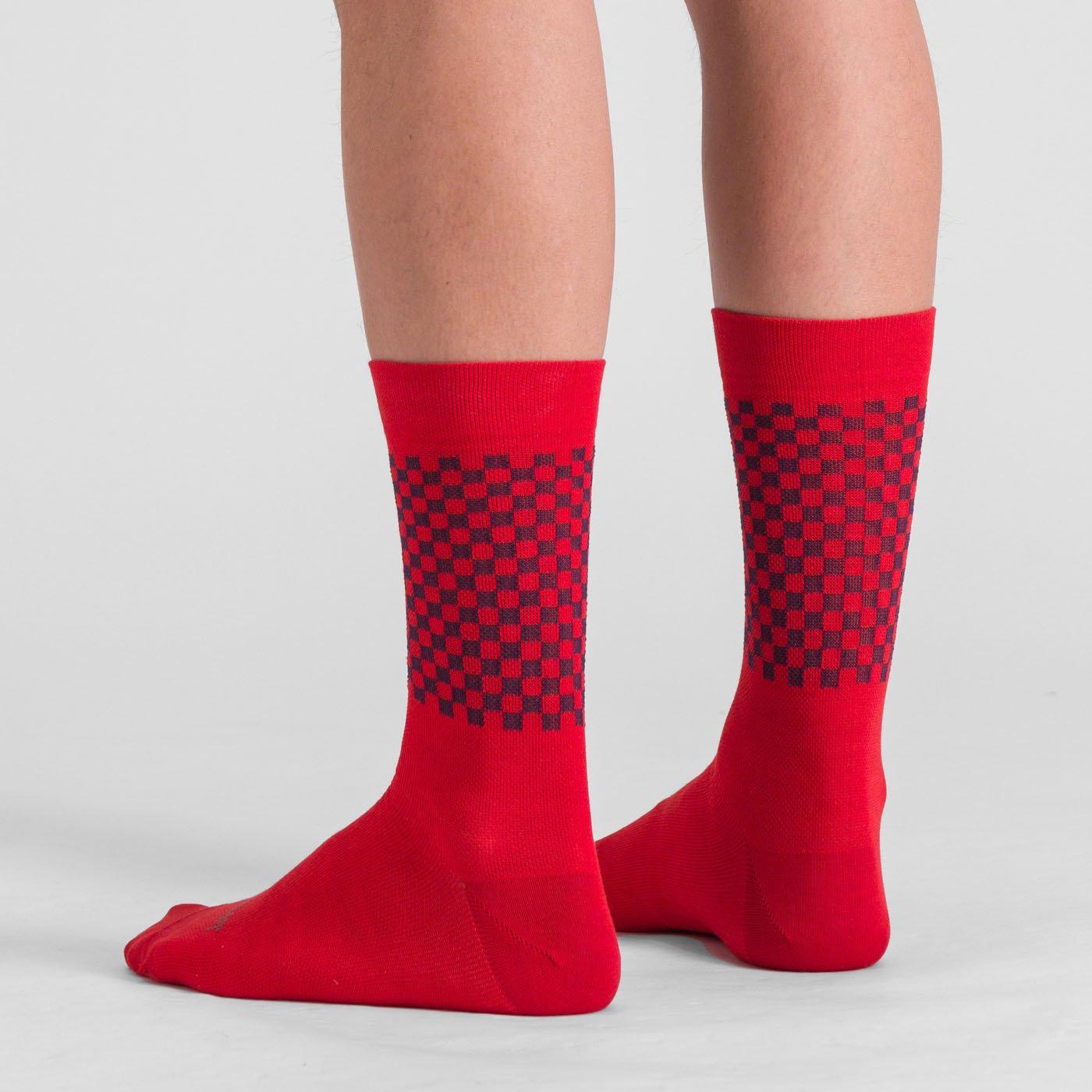 sportful sportful checkmate wint socks - tango red