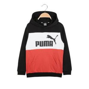 Ess+ color block graphic fz hoodie fl b jr. - red