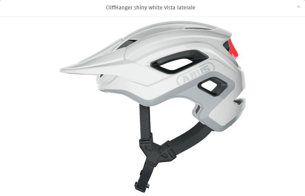 ABUS CASCO CLIFFHANGER SHINY WHITE M  65529