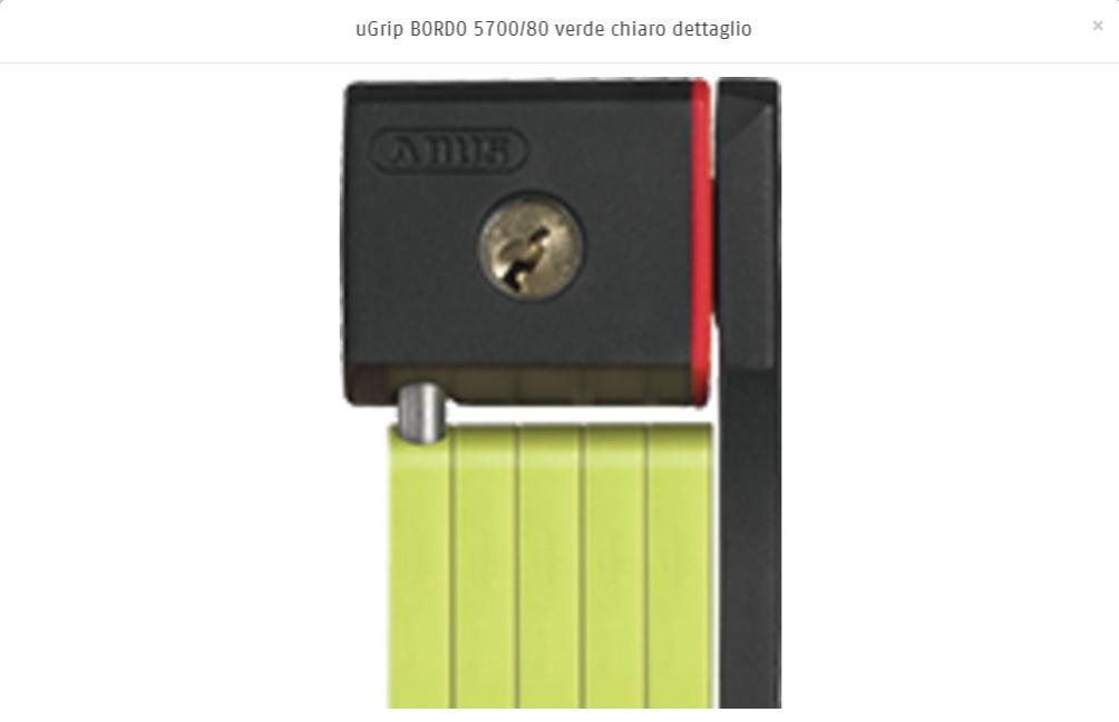 ABUS ANTIFURTO PIEGHEVOLE BORDO BIG UGRIP 5700/100 BK SH  86743