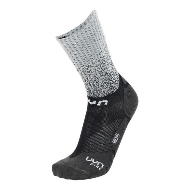 UYN CALZINI MAN CYCLING AERO SOCKS NERO BIANCO  S100227-B119