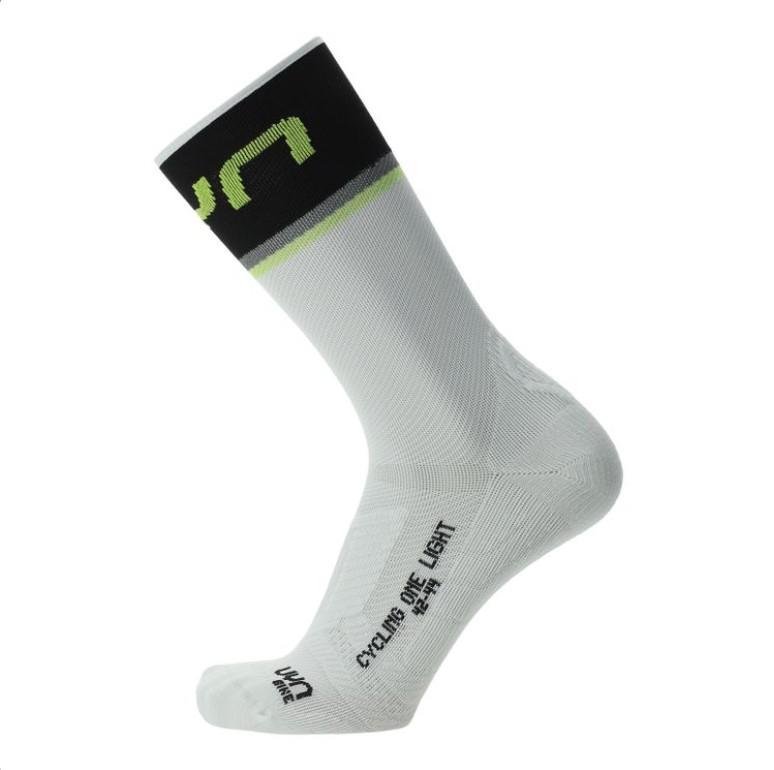 UYN CALZINI MAN CYCLING ONE LIGHT SOCKS BIANCO NERO S100287-W030