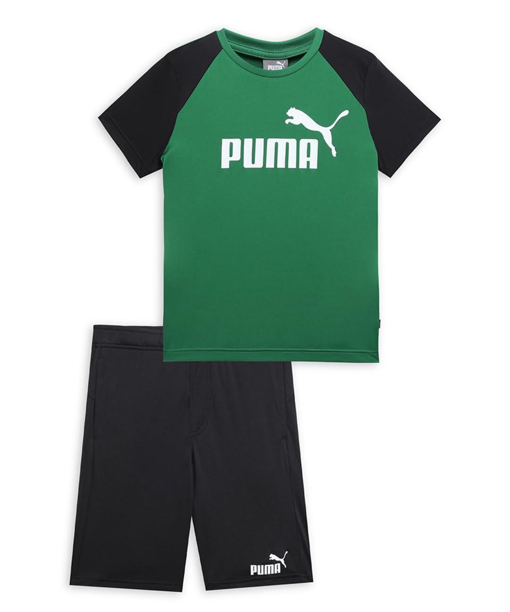 puma puma short polyester set b jr - green - foto 1